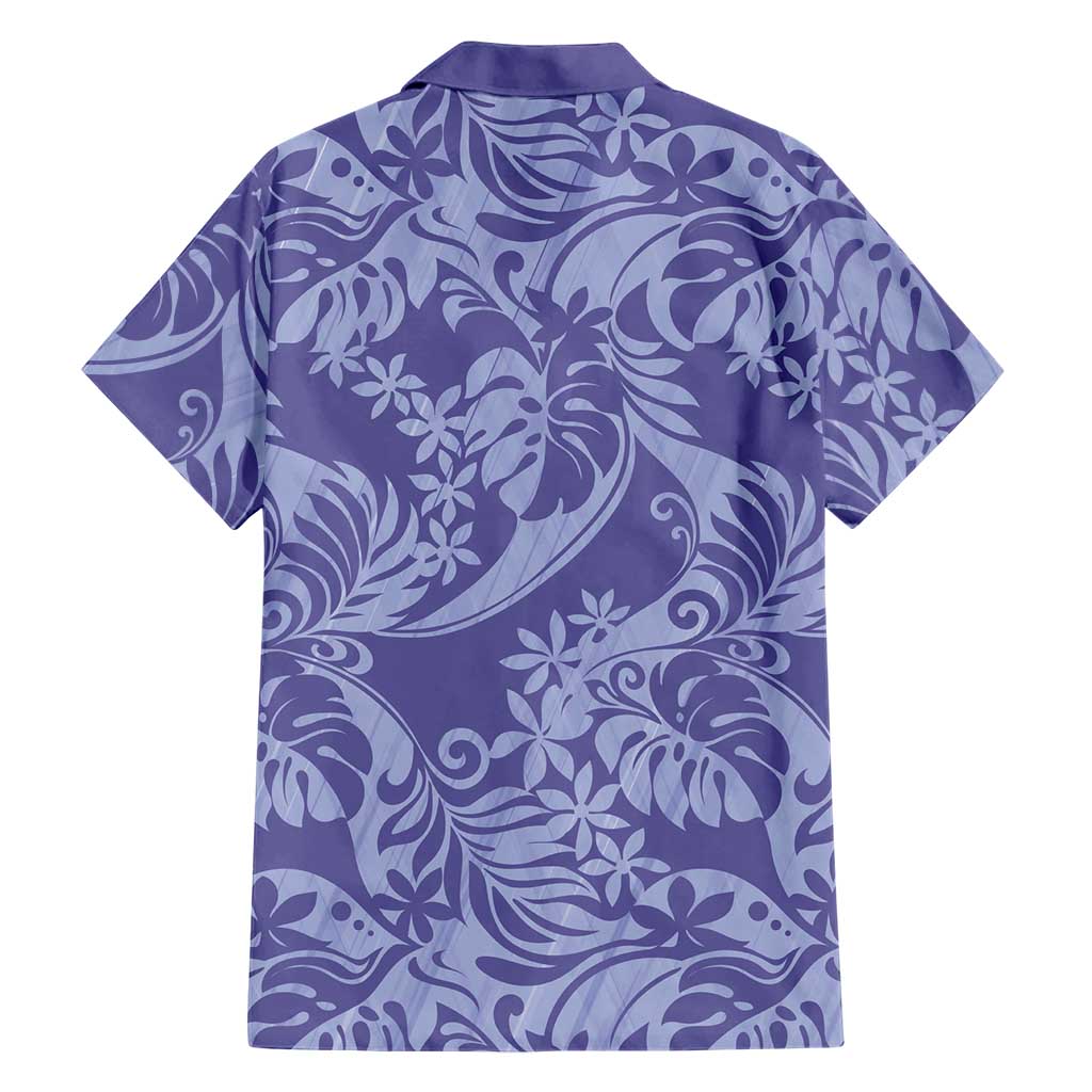 Tahiti Vareau Tiare Floral Hawaiian Shirt Monstera Palm Tropical Leaves - Polynesian Pride