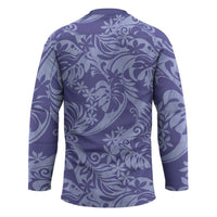 Tahiti Vareau Tiare Floral Hockey Jersey Monstera Palm Tropical Leaves - Polynesian Pride