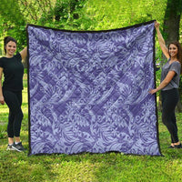 Tahiti Vareau Tiare Floral Quilt Monstera Palm Tropical Leaves - Polynesian Pride