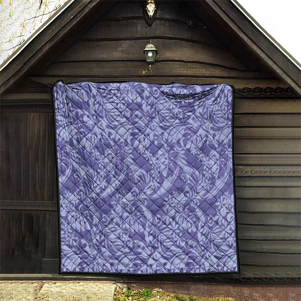 Tahiti Vareau Tiare Floral Quilt Monstera Palm Tropical Leaves - Polynesian Pride