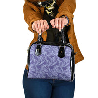 Tahiti Vareau Tiare Floral Shoulder Handbag Monstera Palm Tropical Leaves - Polynesian Pride