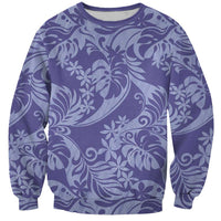 Tahiti Vareau Tiare Floral Sweatshirt Monstera Palm Tropical Leaves - Polynesian Pride