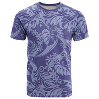 Tahiti Vareau Tiare Floral T Shirt Monstera Palm Tropical Leaves - Polynesian Pride
