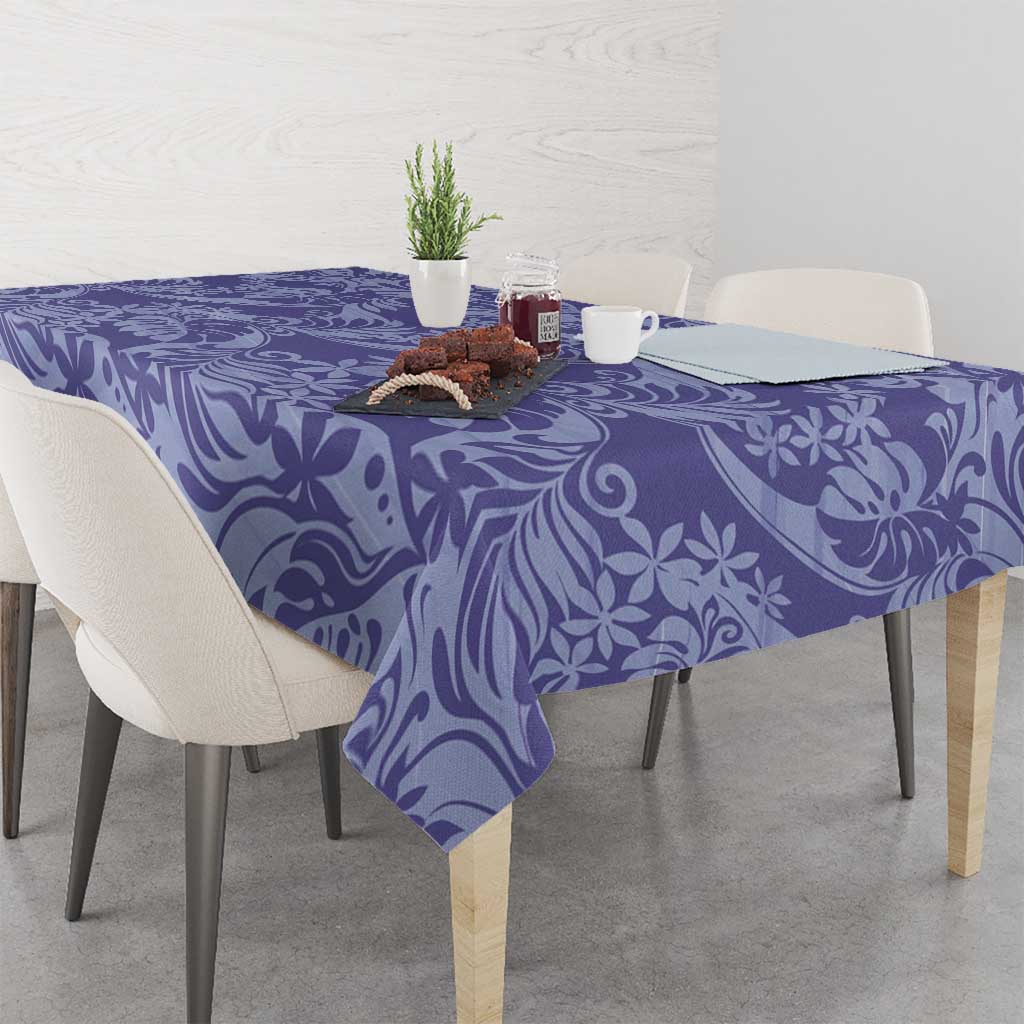 Tahiti Vareau Tiare Floral Tablecloth Monstera Palm Tropical Leaves - Polynesian Pride