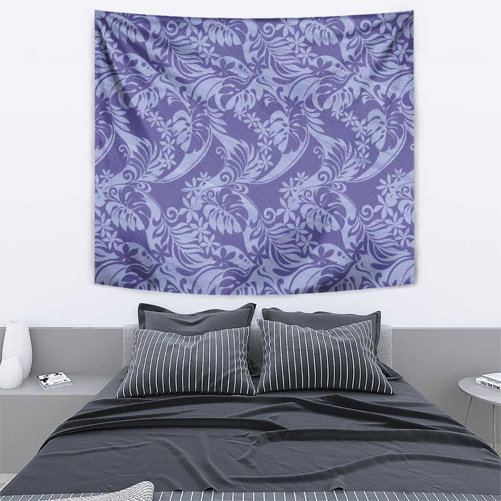 Tahiti Vareau Tiare Floral Tapestry Monstera Palm Tropical Leaves - Polynesian Pride
