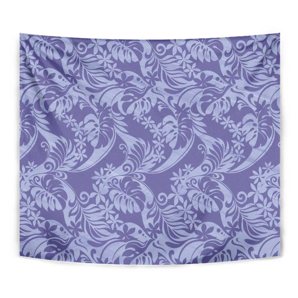 Tahiti Vareau Tiare Floral Tapestry Monstera Palm Tropical Leaves - Polynesian Pride