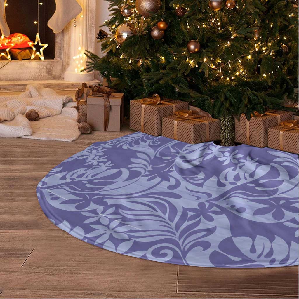 Tahiti Vareau Tiare Floral Tree Skirt Monstera Palm Tropical Leaves - Polynesian Pride