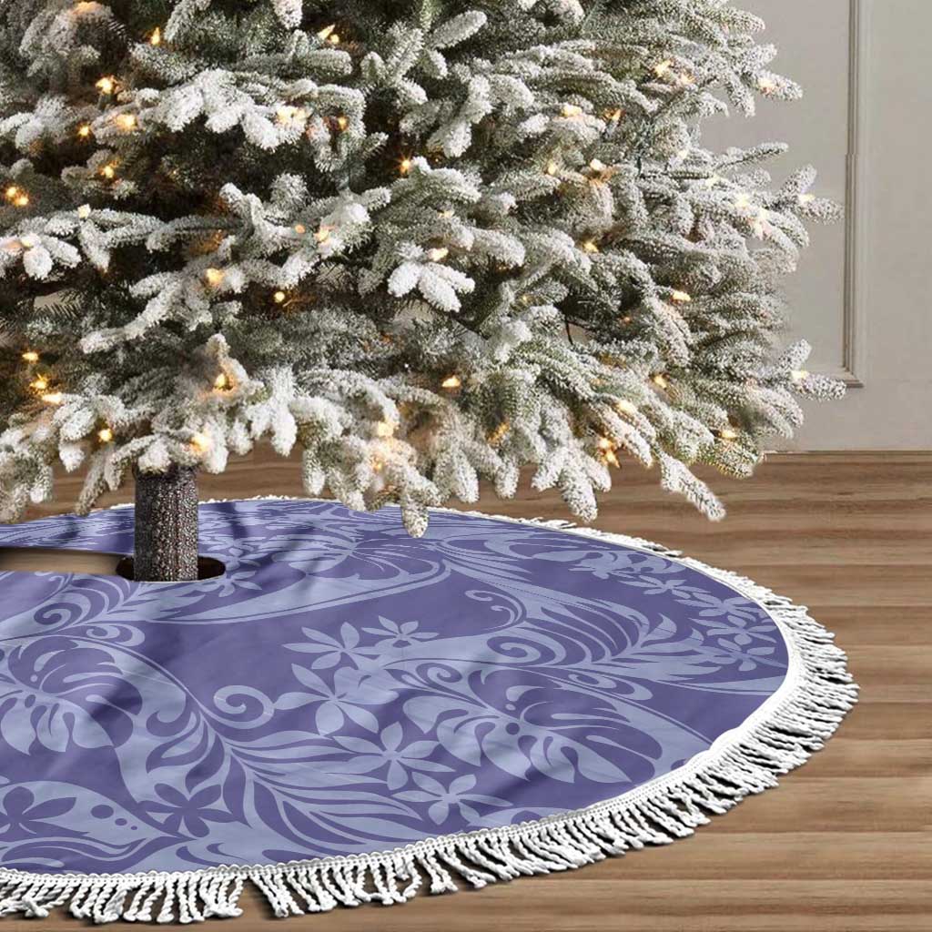 Tahiti Vareau Tiare Floral Tree Skirt Monstera Palm Tropical Leaves - Polynesian Pride