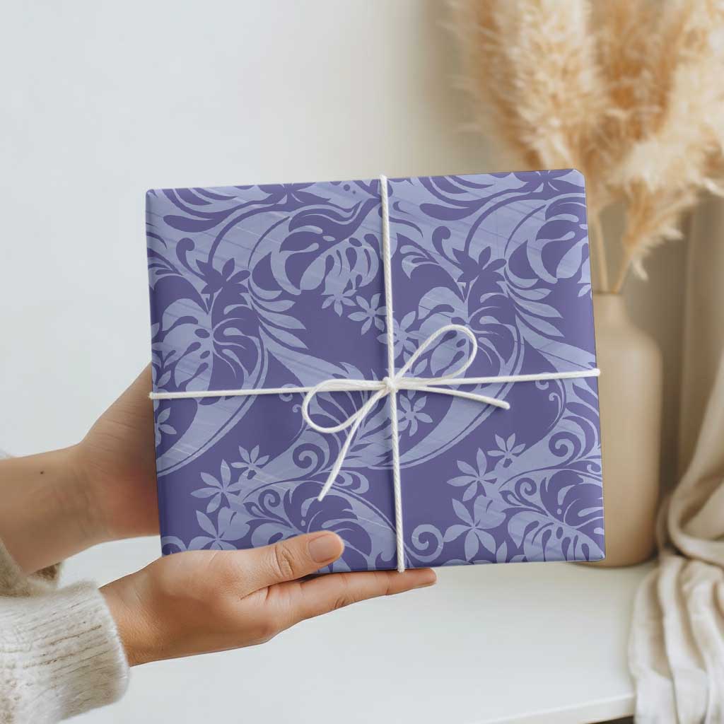 Tahiti Vareau Tiare Floral Wrapping Paper Monstera Palm Tropical Leaves - Polynesian Pride