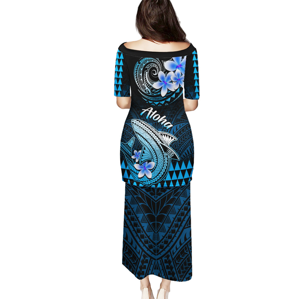 Hawaii Puletasi Polynesian Shark with Kakau Blue Version LT01 - Polynesian Pride