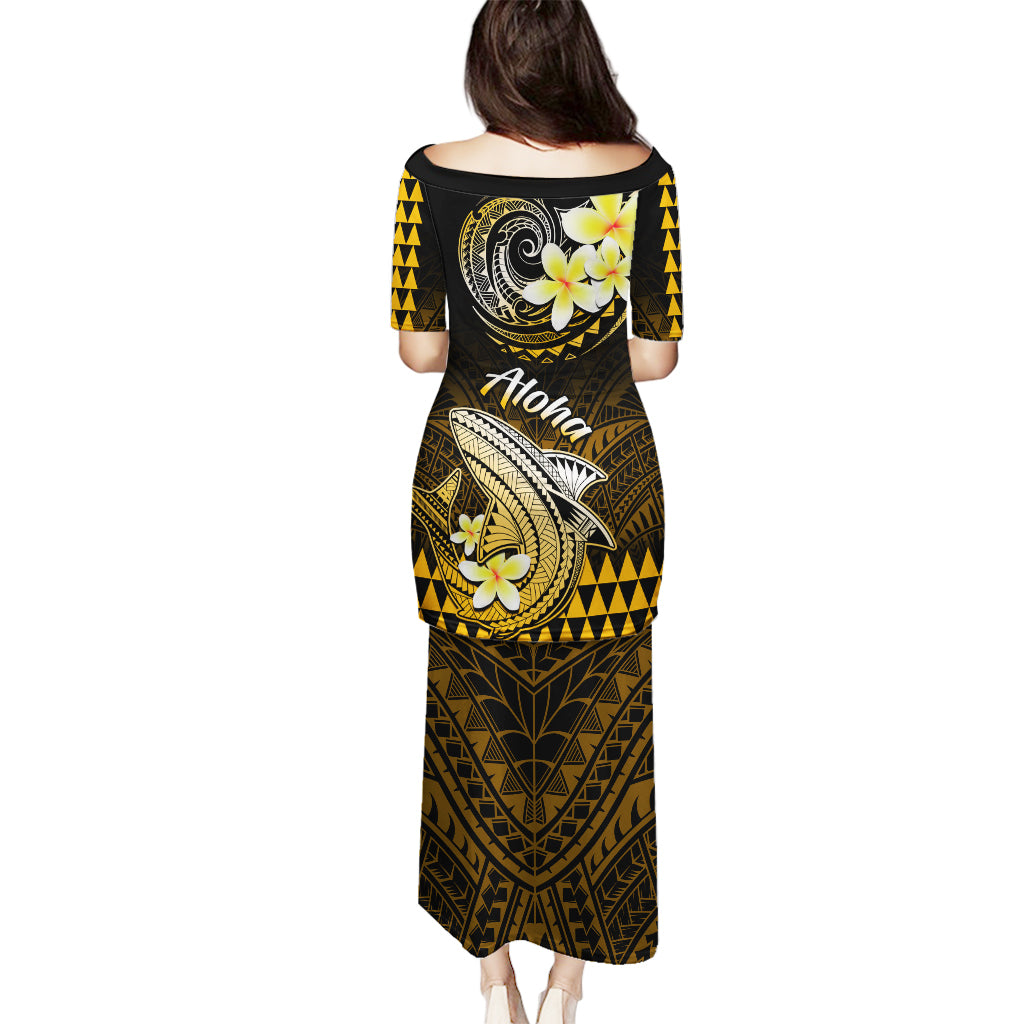 Hawaii Puletasi Polynesian Shark with Kakau Gold Version LT01 - Polynesian Pride