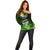 Hawaii Off Shoulder Sweater Polynesian Shark with Kakau Green Version LT01 - Polynesian Pride