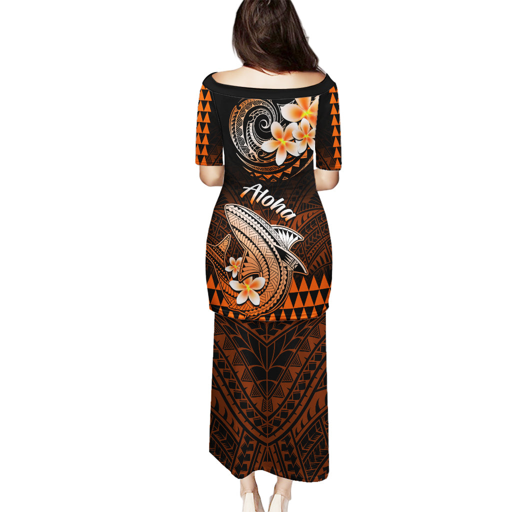 Hawaii Puletasi Polynesian Shark with Kakau Orange Version LT01 - Polynesian Pride