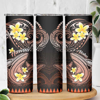 Hawaii Skinny Tumbler Polynesian Shark with Kakau Orange Version LT01 - Polynesian Pride