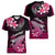 Hawaii Women V Neck T Shirt Polynesian Shark with Kakau Pink Version LT01 - Polynesian Pride