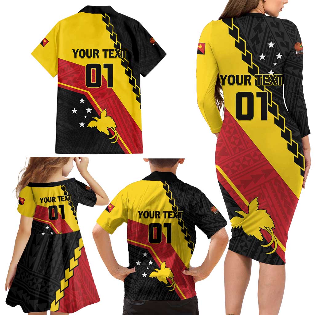 Custom PNG Family Matching Long Sleeve Bodycon Dress and Hawaiian Shirt The Kumuls Are On A Roll LT01 - Polynesian Pride