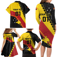 Custom PNG Family Matching Long Sleeve Bodycon Dress and Hawaiian Shirt The Kumuls Are On A Roll LT01 - Polynesian Pride