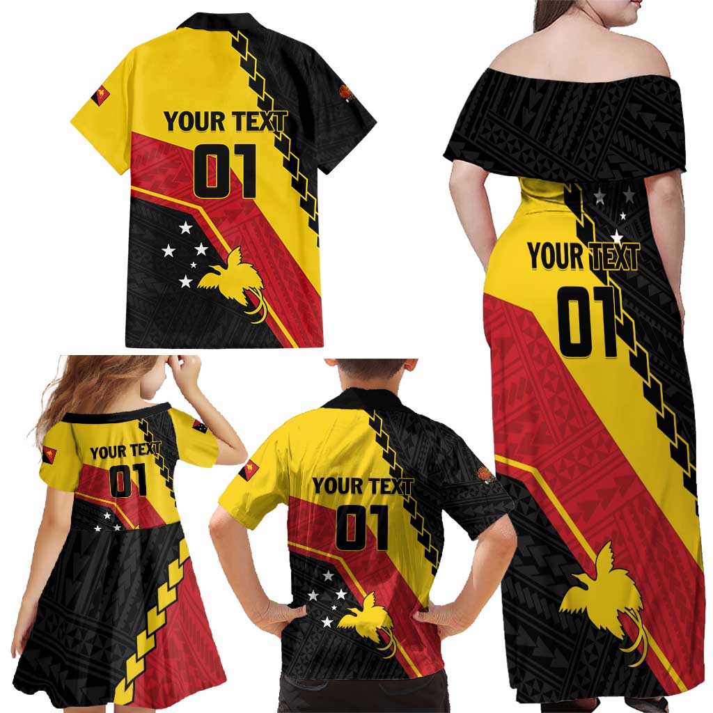Custom PNG Family Matching Off Shoulder Maxi Dress and Hawaiian Shirt The Kumuls Are On A Roll LT01 - Polynesian Pride