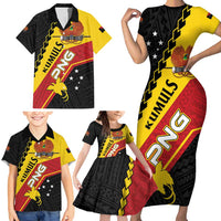 Custom PNG Family Matching Short Sleeve Bodycon Dress and Hawaiian Shirt The Kumuls Are On A Roll LT01 - Polynesian Pride