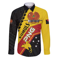 Custom PNG Family Matching Summer Maxi Dress and Hawaiian Shirt The Kumuls Are On A Roll LT01 Dad's Shirt - Long Sleeve Black - Polynesian Pride
