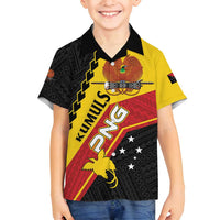 Custom PNG Family Matching Summer Maxi Dress and Hawaiian Shirt The Kumuls Are On A Roll LT01 Son's Shirt Black - Polynesian Pride