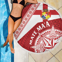 Tonga Rugby Mate Maa Beach Blanket Ngatu Pattern