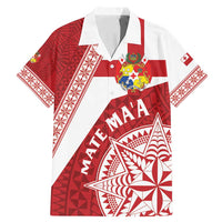 Custom Tonga Rugby Mate Maa Family Matching Mermaid Dress and Hawaiian Shirt Ngatu Pattern