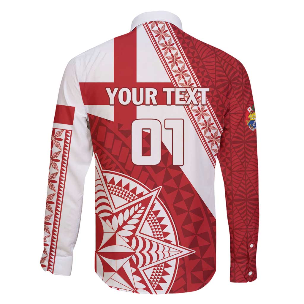 Custom Tonga Rugby Mate Maa Family Matching Off Shoulder Maxi Dress and Hawaiian Shirt Ngatu Pattern