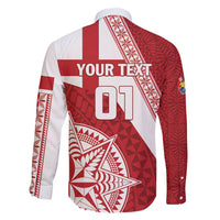 Custom Tonga Rugby Mate Maa Family Matching Off Shoulder Maxi Dress and Hawaiian Shirt Ngatu Pattern