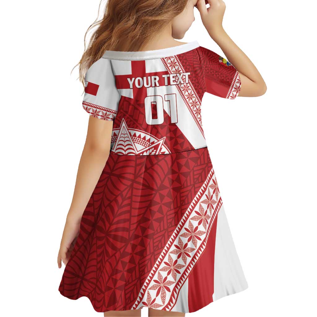 Custom Tonga Rugby Mate Maa Family Matching Puletasi and Hawaiian Shirt Ngatu Pattern