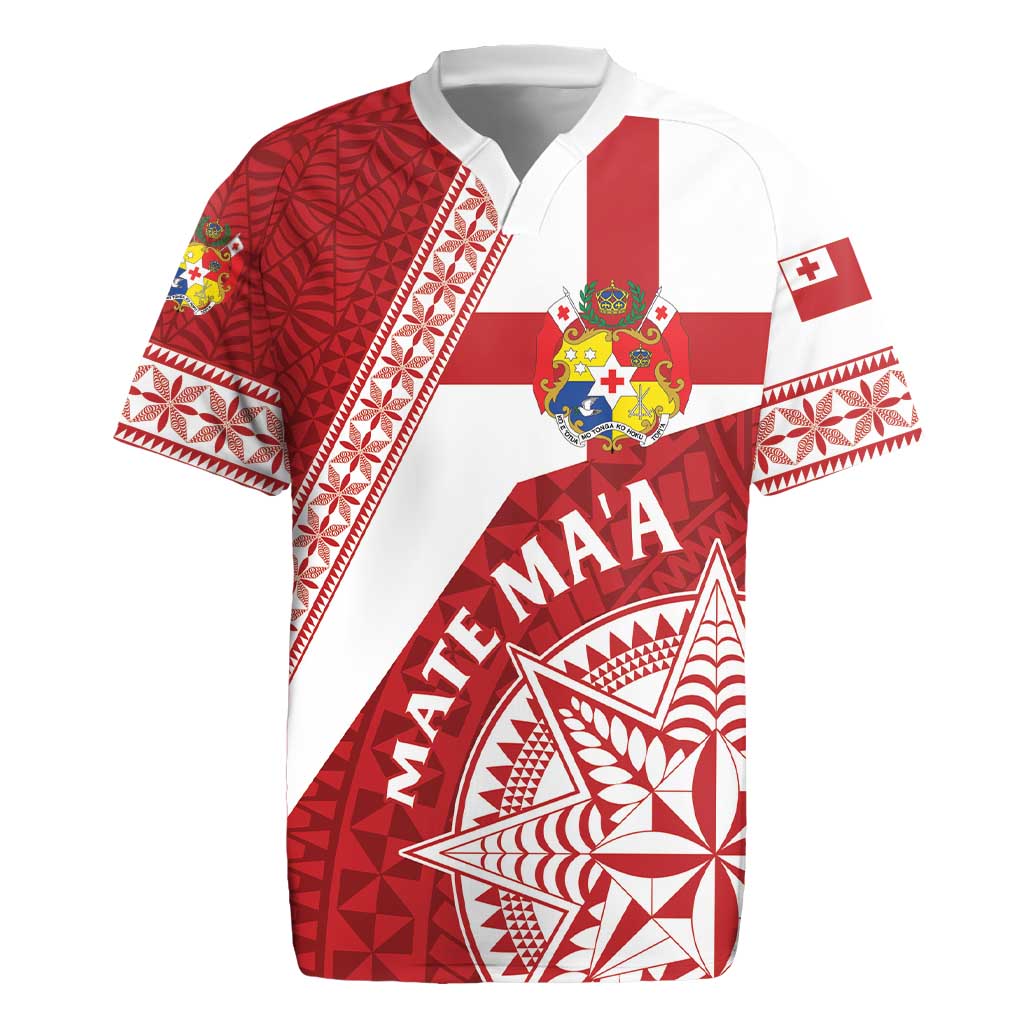Custom Tonga Rugby Mate Maa Rugby Jersey Ngatu Pattern