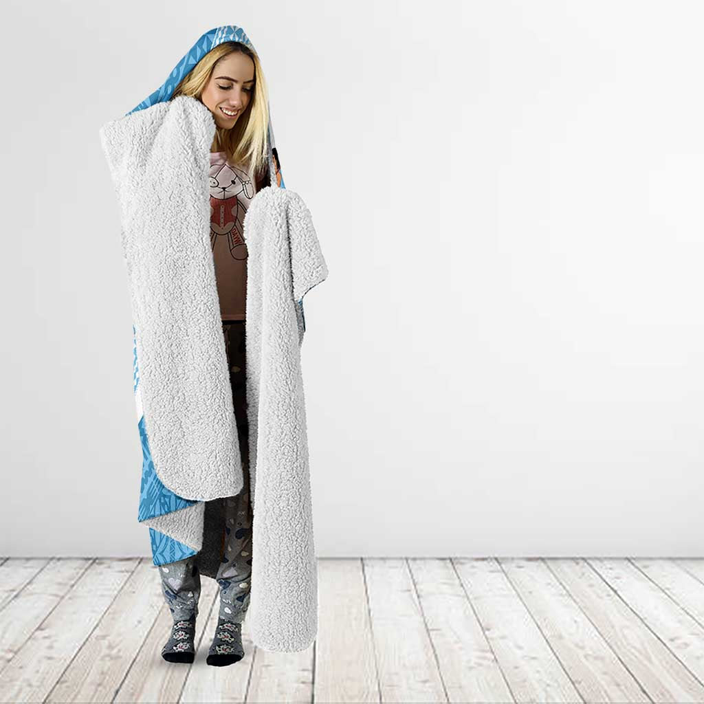 Fiji Rugby Bati Hooded Blanket Tapa Pattern