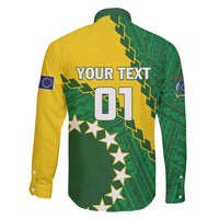 Custom Cook Islands Rugby Kukis Family Matching Mermaid Dress and Hawaiian Shirt Circle Stars LT01 - Polynesian Pride