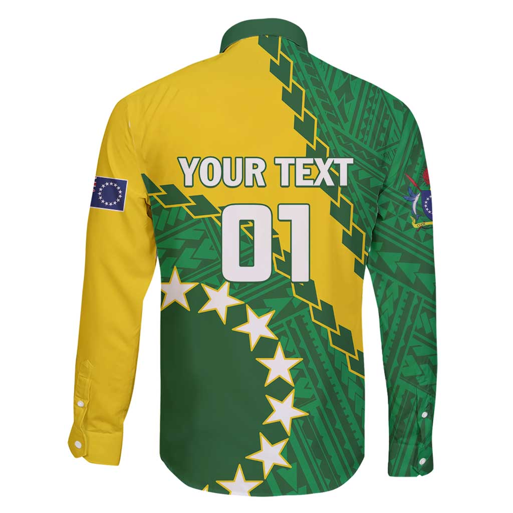 Custom Cook Islands Rugby Kukis Family Matching Short Sleeve Bodycon Dress and Hawaiian Shirt Circle Stars LT01 - Polynesian Pride