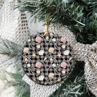 Hawaiian Ocean Seashells Ceramic Ornament Black Palaka Pattern LT01 - Polynesian Pride