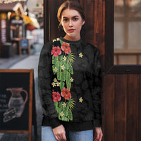 Hawaiian Hibiscus Plumeria Ugly Christmas Sweater Tropical Leaves LT01 - Polynesian Pride