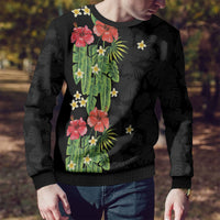 Hawaiian Hibiscus Plumeria Ugly Christmas Sweater Tropical Leaves LT01 - Polynesian Pride