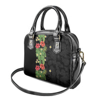 Hawaiian Hibiscus Plumeria Shoulder Handbag Tropical Leaves