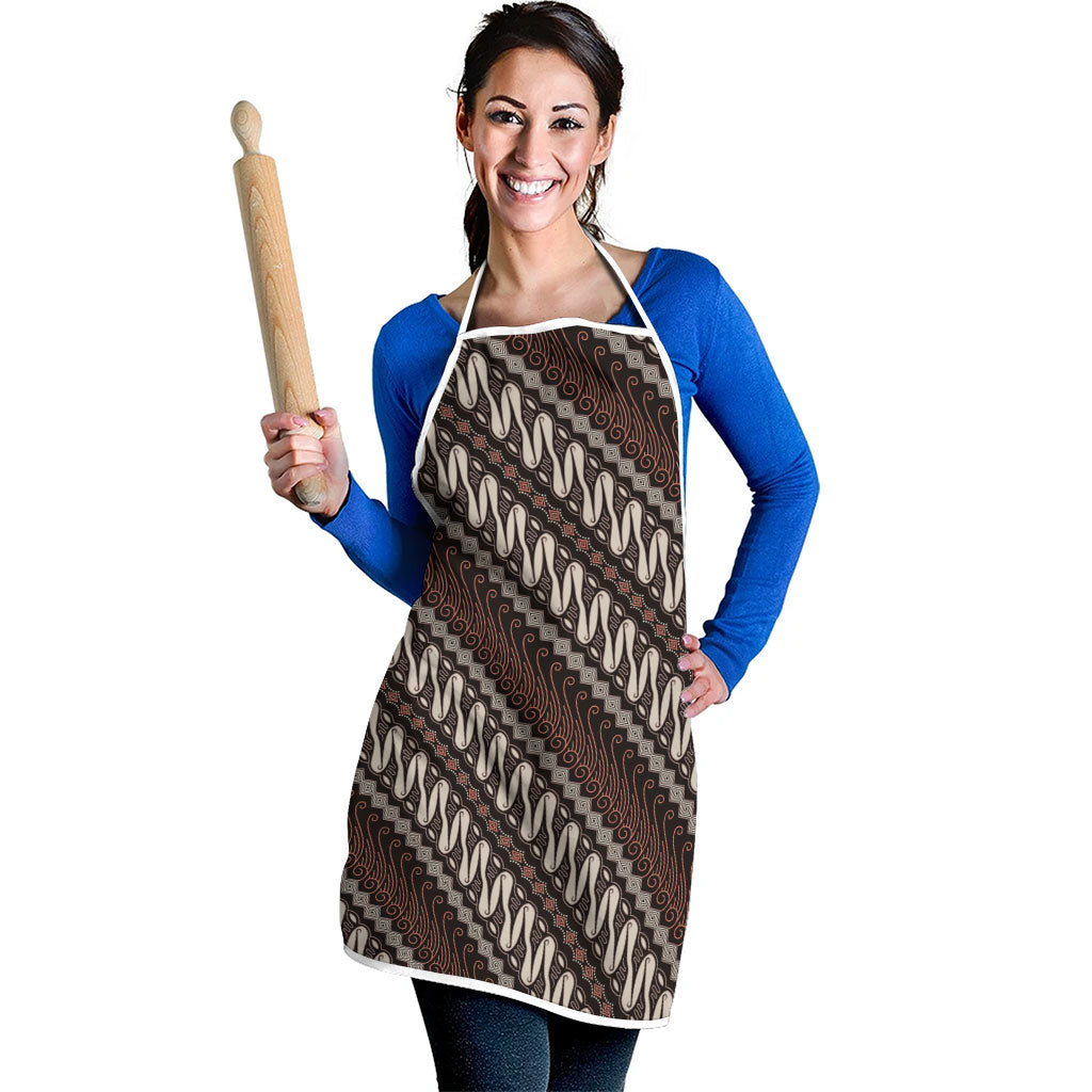 Yogyakarta Parang Batik Motifs Apron Indonesian Traditional Pattern