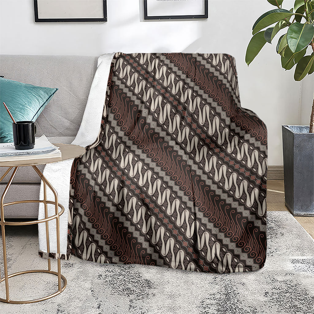 Yogyakarta Parang Batik Motifs Blanket Indonesian Traditional Pattern