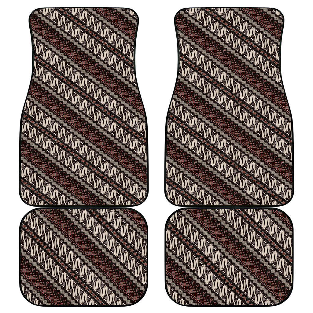 Yogyakarta Parang Batik Motifs Car Mats Indonesian Traditional Pattern