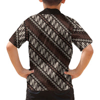 Yogyakarta Parang Batik Motifs Family Matching Long Sleeve Bodycon Dress and Hawaiian Shirt Indonesian Traditional Pattern LT01 - Polynesian Pride
