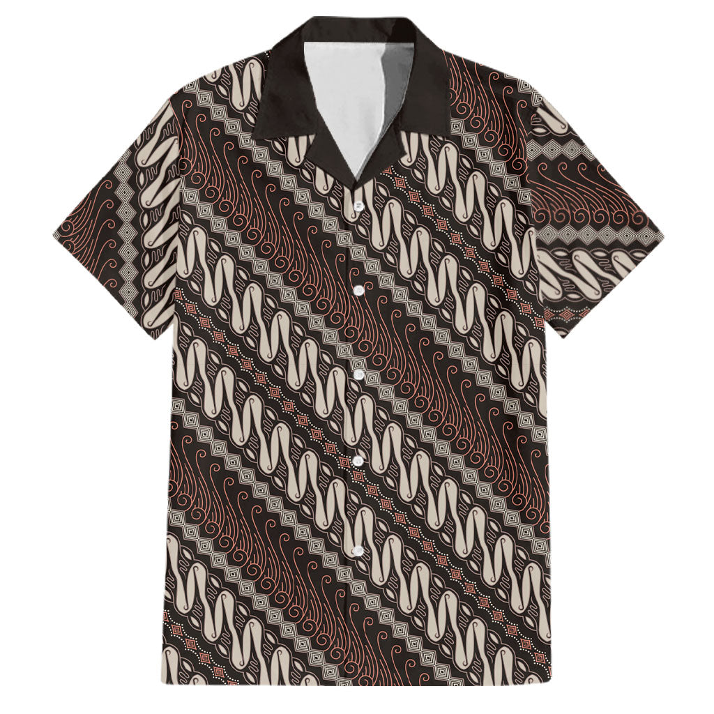 Yogyakarta Parang Batik Motifs Family Matching Puletasi and Hawaiian Shirt Indonesian Traditional Pattern