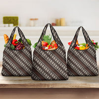 Yogyakarta Parang Batik Motifs Grocery Bag Indonesian Traditional Pattern