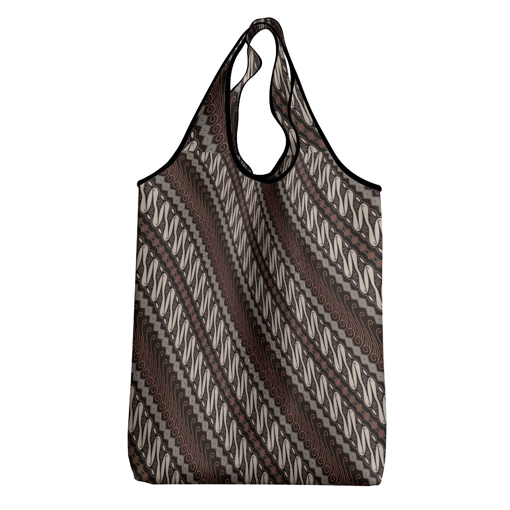 Yogyakarta Parang Batik Motifs Grocery Bag Indonesian Traditional Pattern