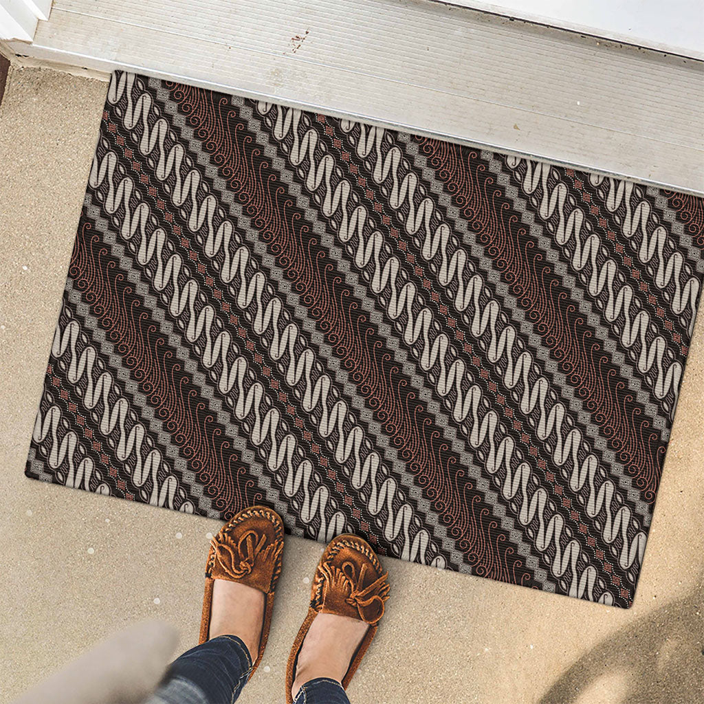 Yogyakarta Parang Batik Motifs Rubber Doormat Indonesian Traditional Pattern