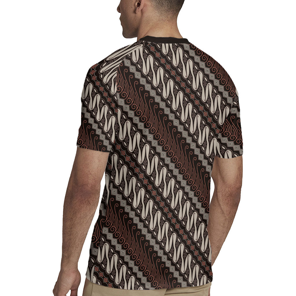 Yogyakarta Parang Batik Motifs Rugby Jersey Indonesian Traditional Pattern
