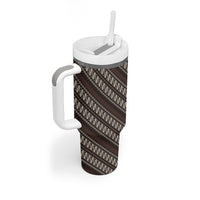 Yogyakarta Parang Batik Motifs Tumbler With Handle Indonesian Traditional Pattern