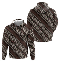 Yogyakarta Parang Batik Motifs Zip Hoodie Indonesian Traditional Pattern
