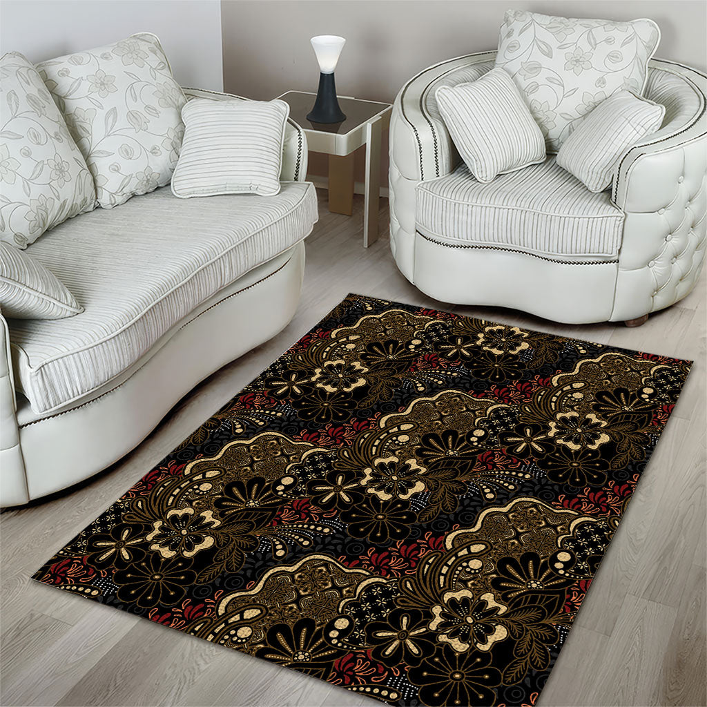 Batik Sekar Jagad Area Rug Indonesian Traditional Pattern